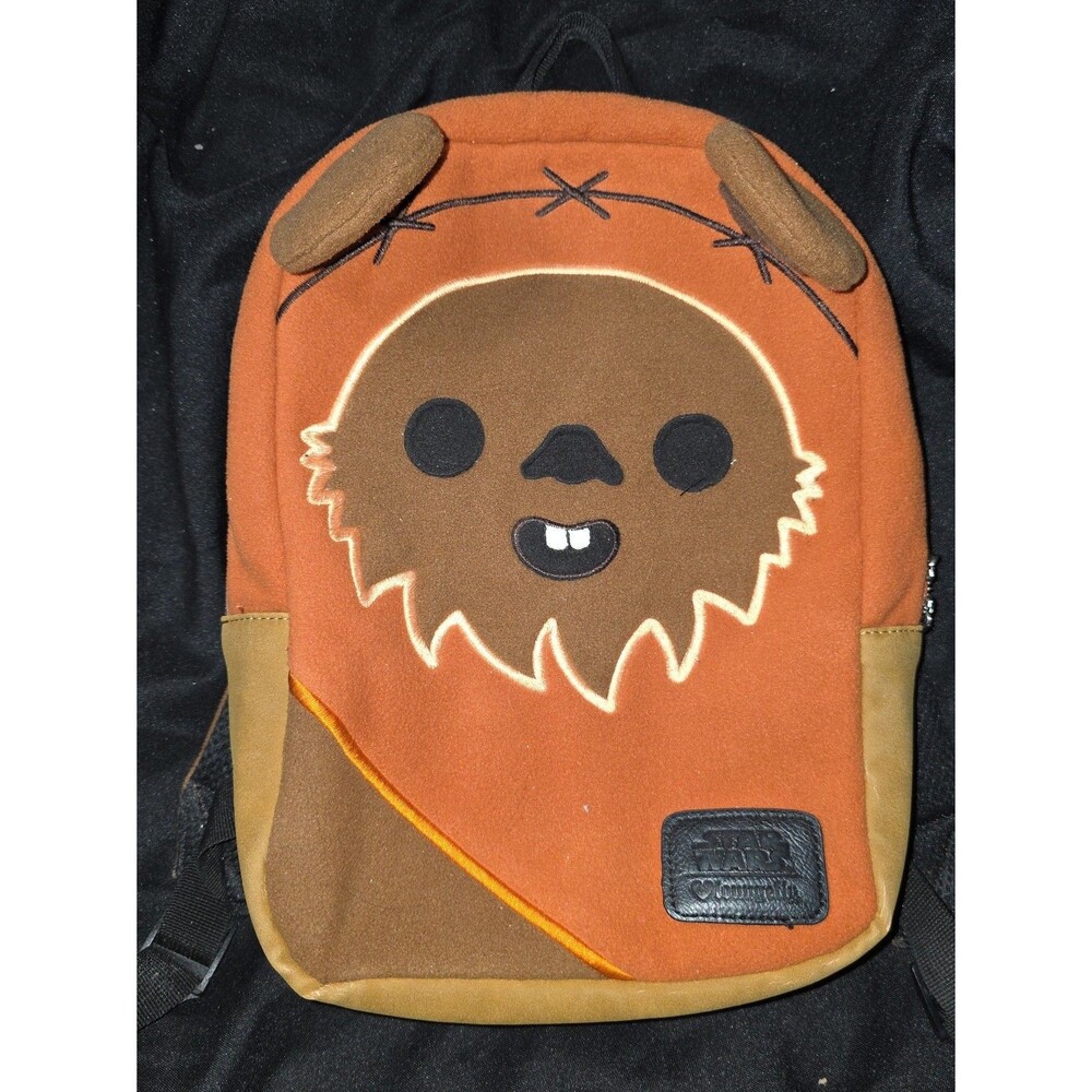 Nwot Loungefly Disney star wars ewok wicket yub nub mini backpack bookbag bag!